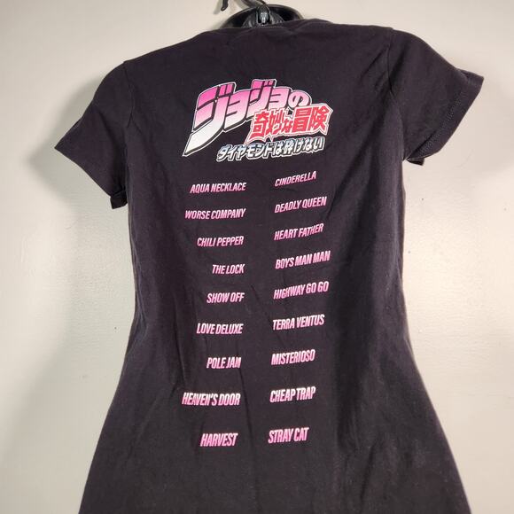 JOJO'S BIZARRE ADVENTURE SS T Shirt Womens S Black Multi Diamond Is Unbreakable - Picture 9 of 10